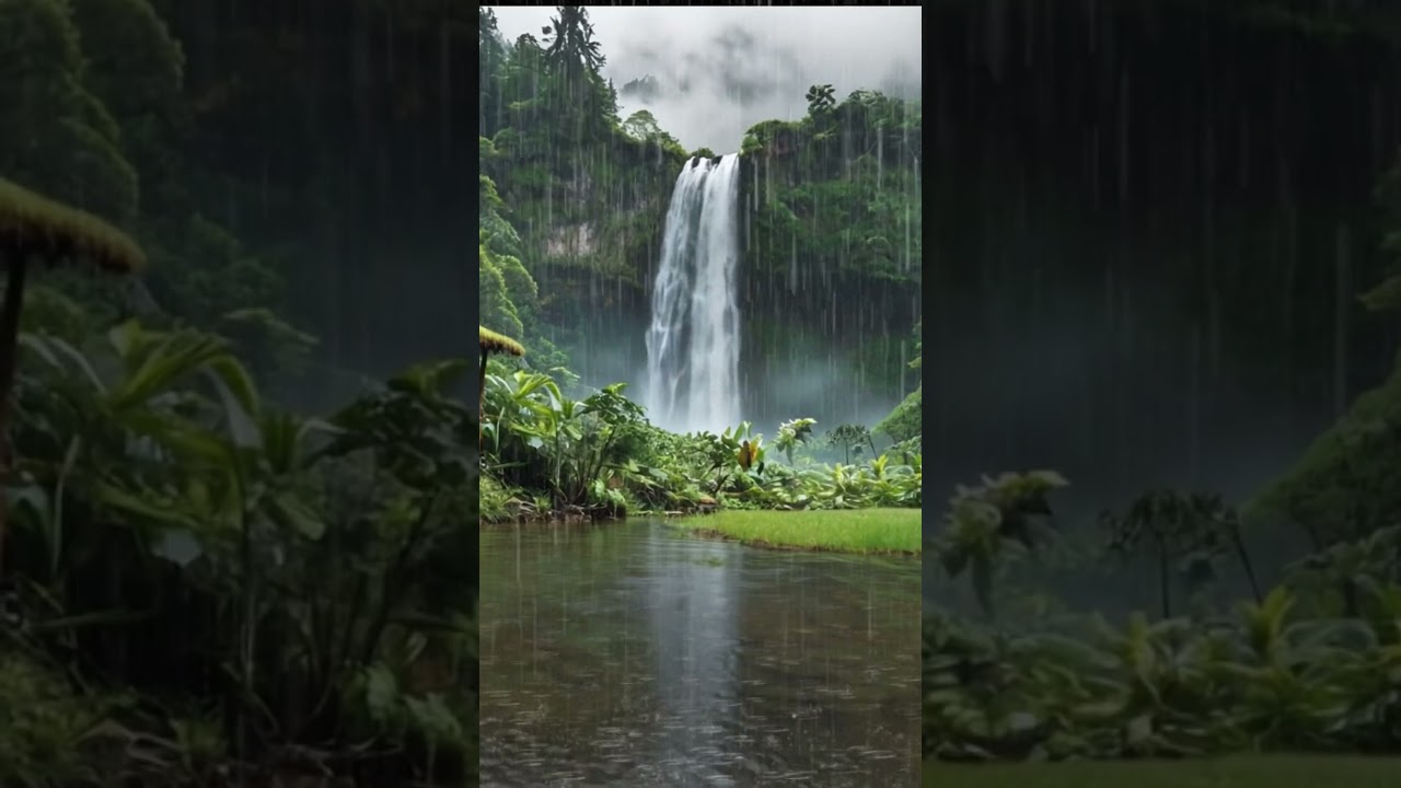 1 Minute of Relaxing Rain Therapy 🌧️ #relief  #calmingrain