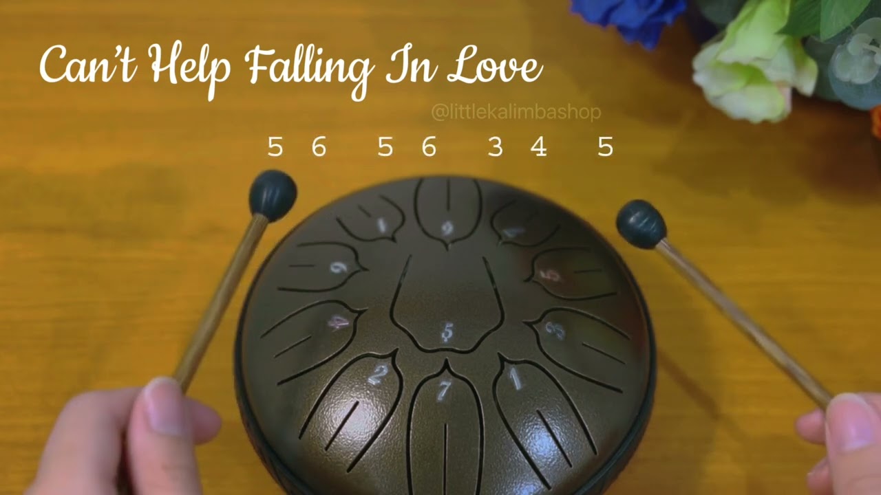 Can’t Help Falling In Love - Tongue Drum tutorial Sheet Music Beginners