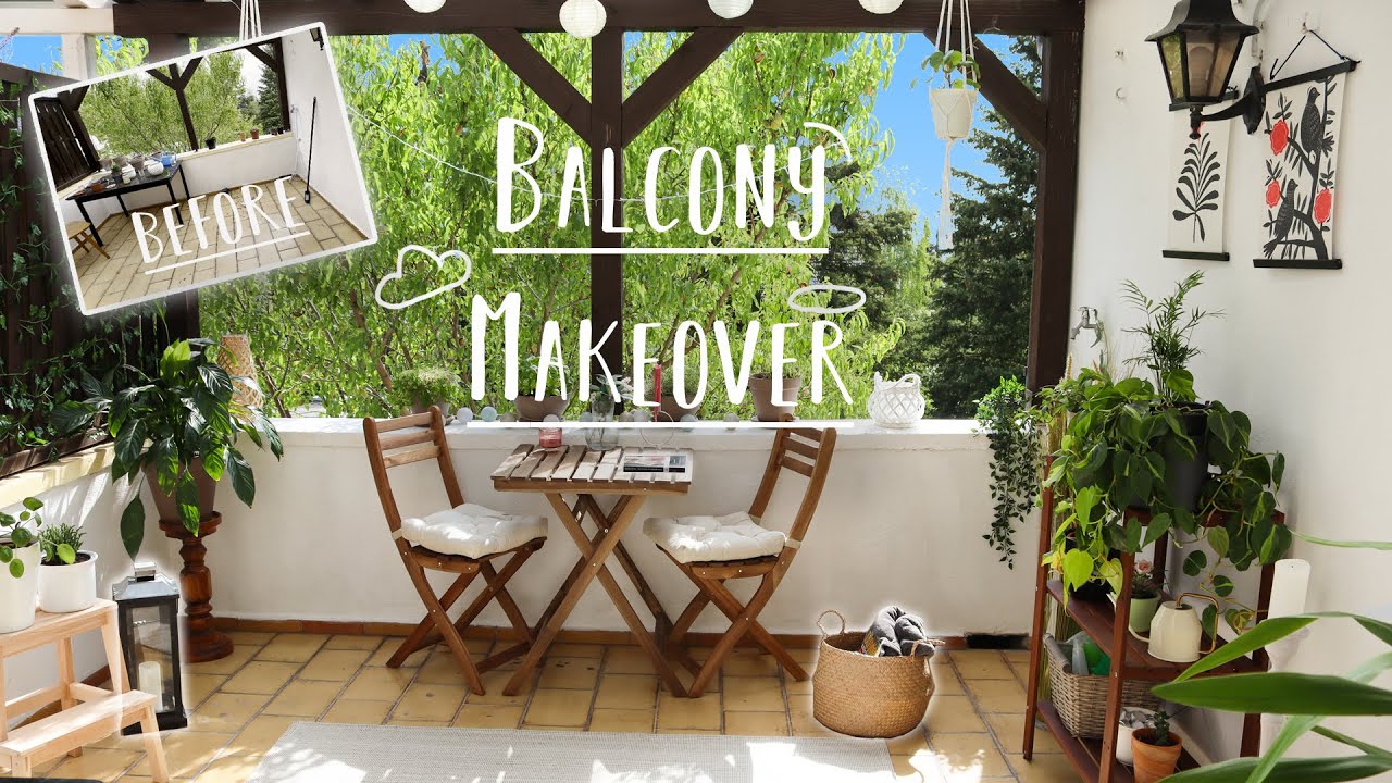 Cozy Balcony Makeover✨Transforming the balcony of my art studio into a dreamy garden 🌱 DIY & Renter