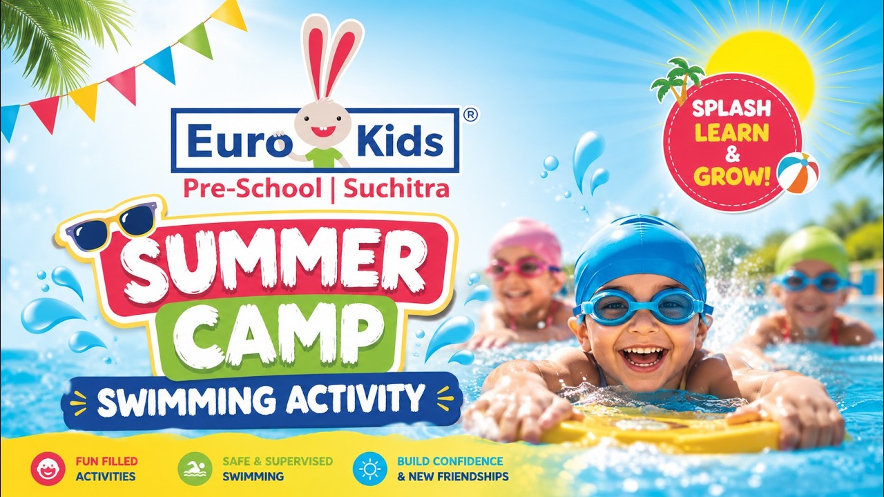 Swimming Pool & Rain Dance Fun at EuroKids Suchitra | Kids Summer Activity 2026 💦🌈