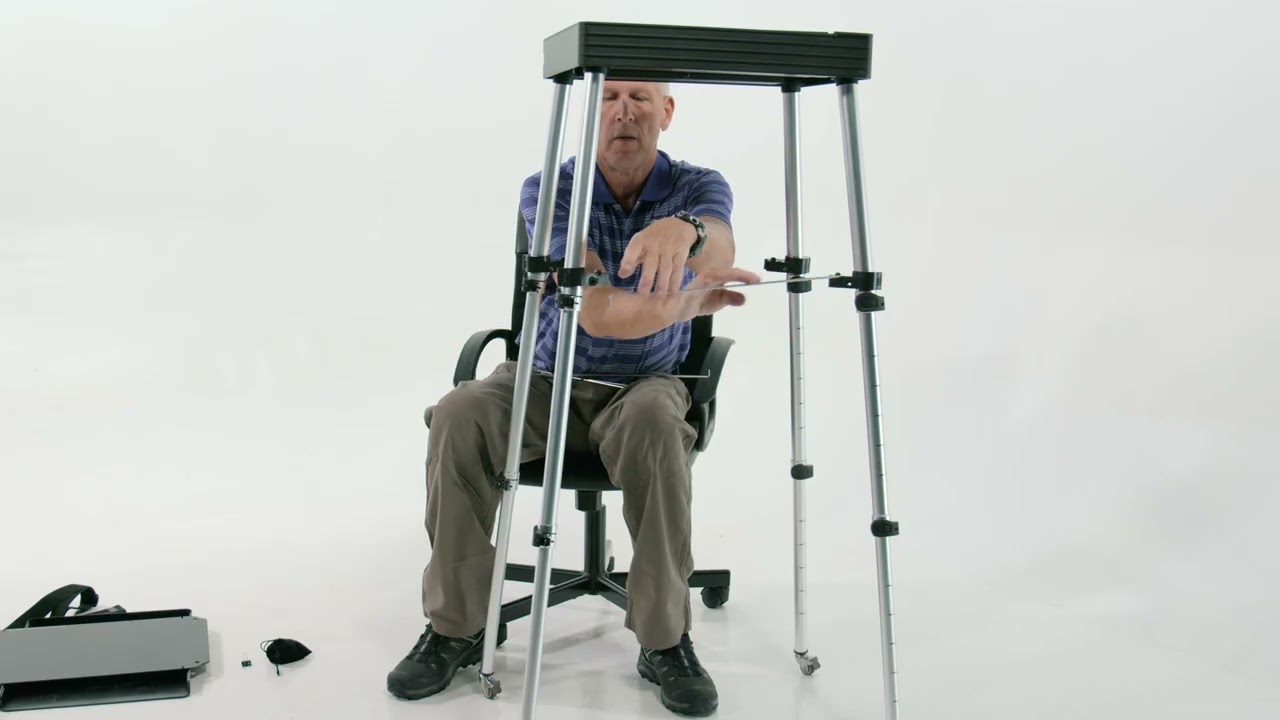 Tabletote Portable Standing Desk Assembly