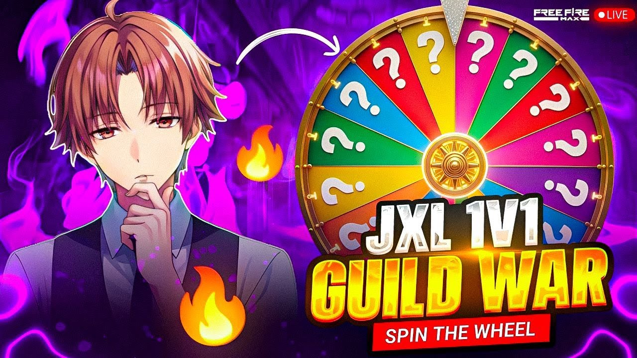 SPIN THE WHEE 🔥 | JXL GUILD WAR S-1 | 1vs1 TOURNAMENT | Freefire Max