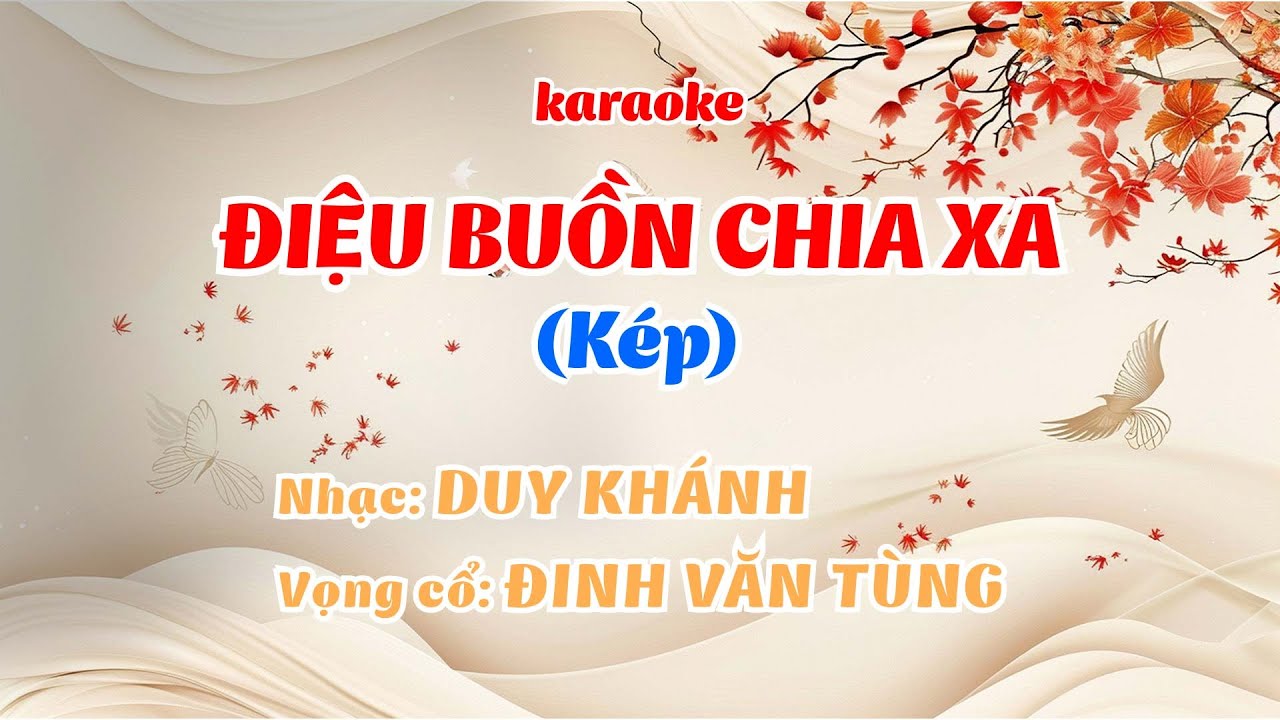 karaoke ĐIỆU BUỒN CHIA XA (vọng cổ dây kép) / ĐINH VĂN TÙNG