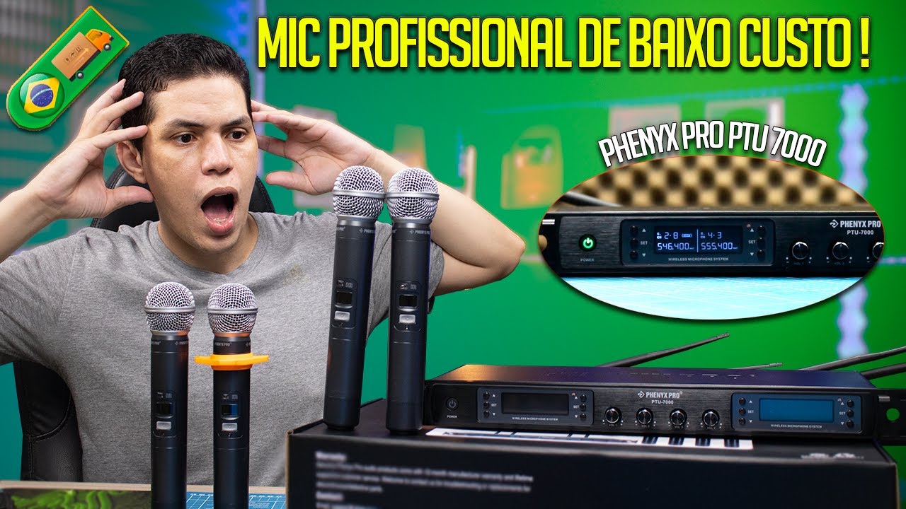 CHEGOU! MELHOR MICROFONE SEM FIO (Phenyx Pro PTU-7000-4H) PARA IGREJAS E EVENTOS!