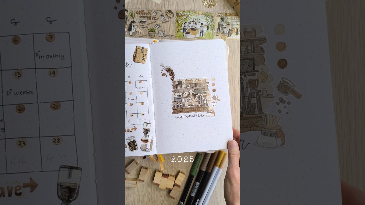 Тема Bullet Journal на сентябрь 2021-2025 гг. ☕