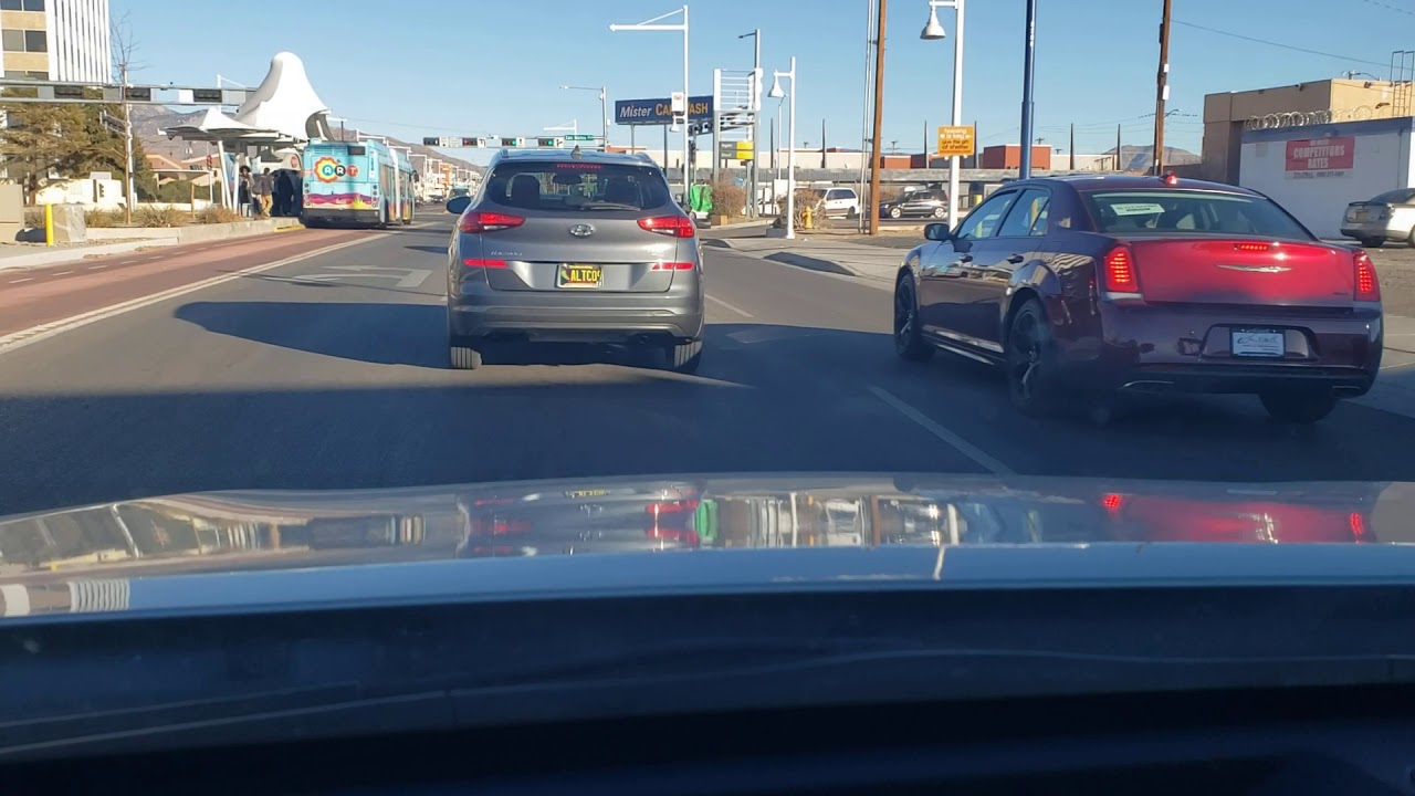 Driving  Central Ave. From Broadway Blvd to tramway Blvd, Albuquerque NM!!