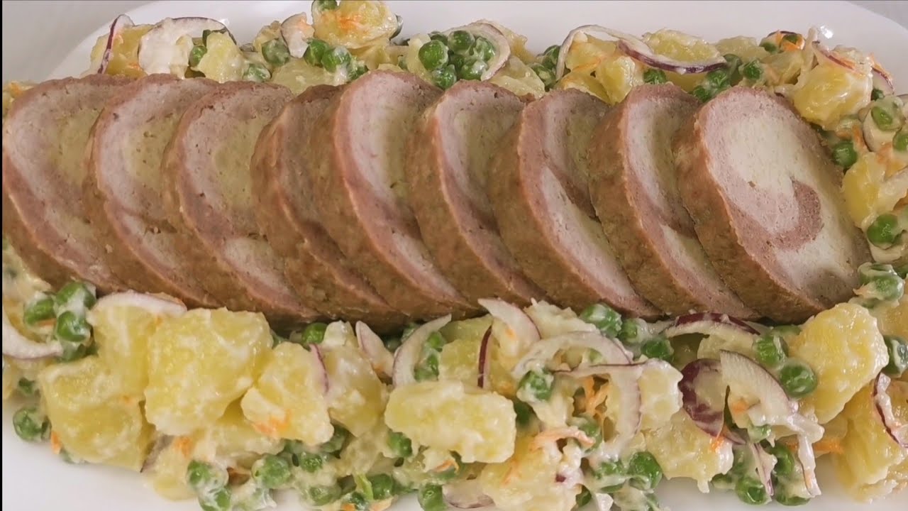 Rollo de carne tricolor, sin horno