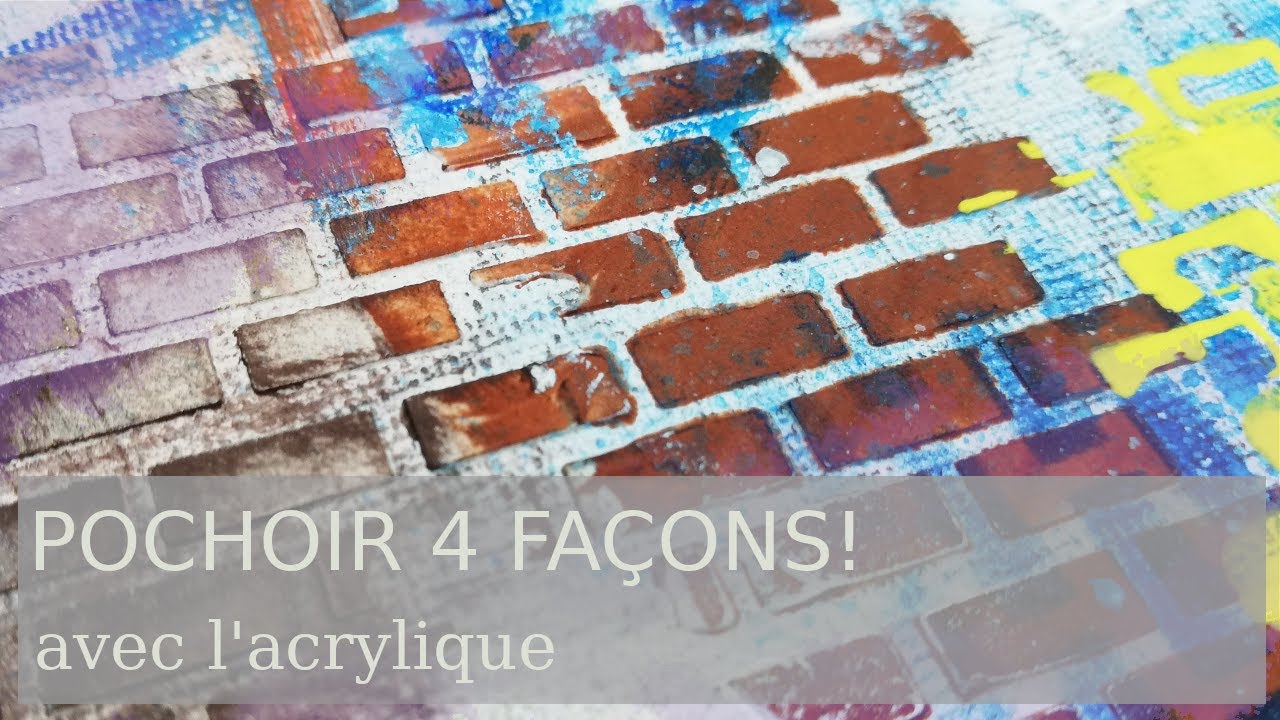 4 façons d'utiliser des pochoirs avec l'acrylique
