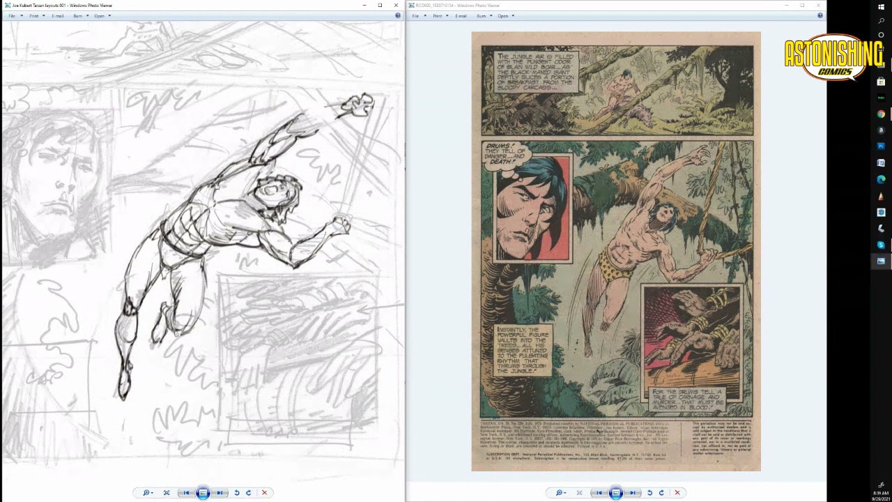 Joe Kubert Tarzan layouts!