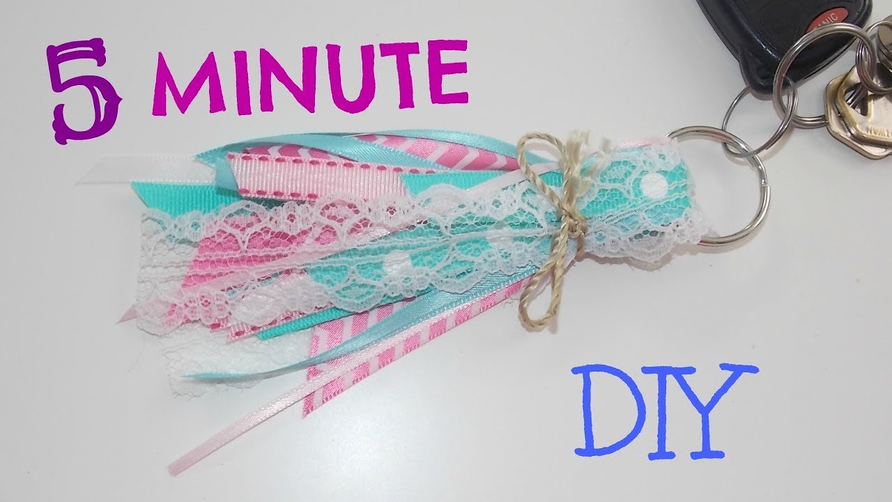 5 MINUTE DIY I Ribbon Keychain I DIYwithTanya