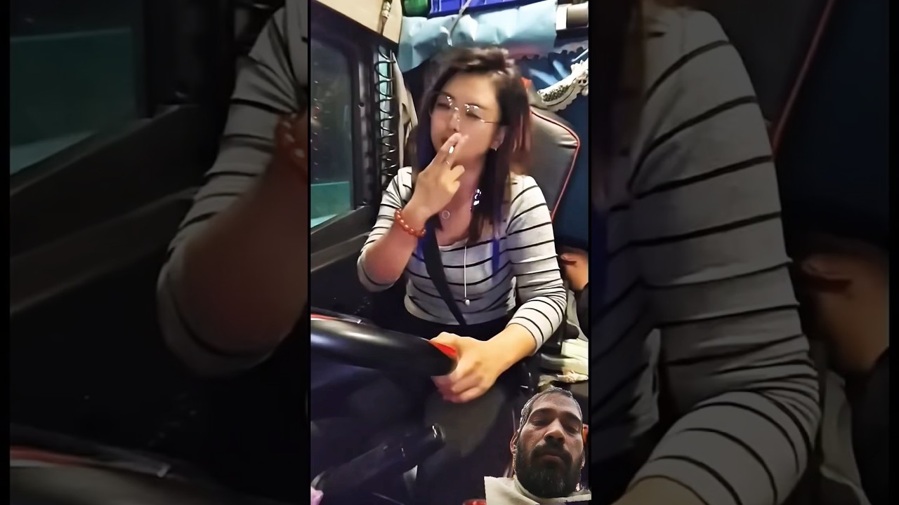 beautiful female girl driver 🥱 