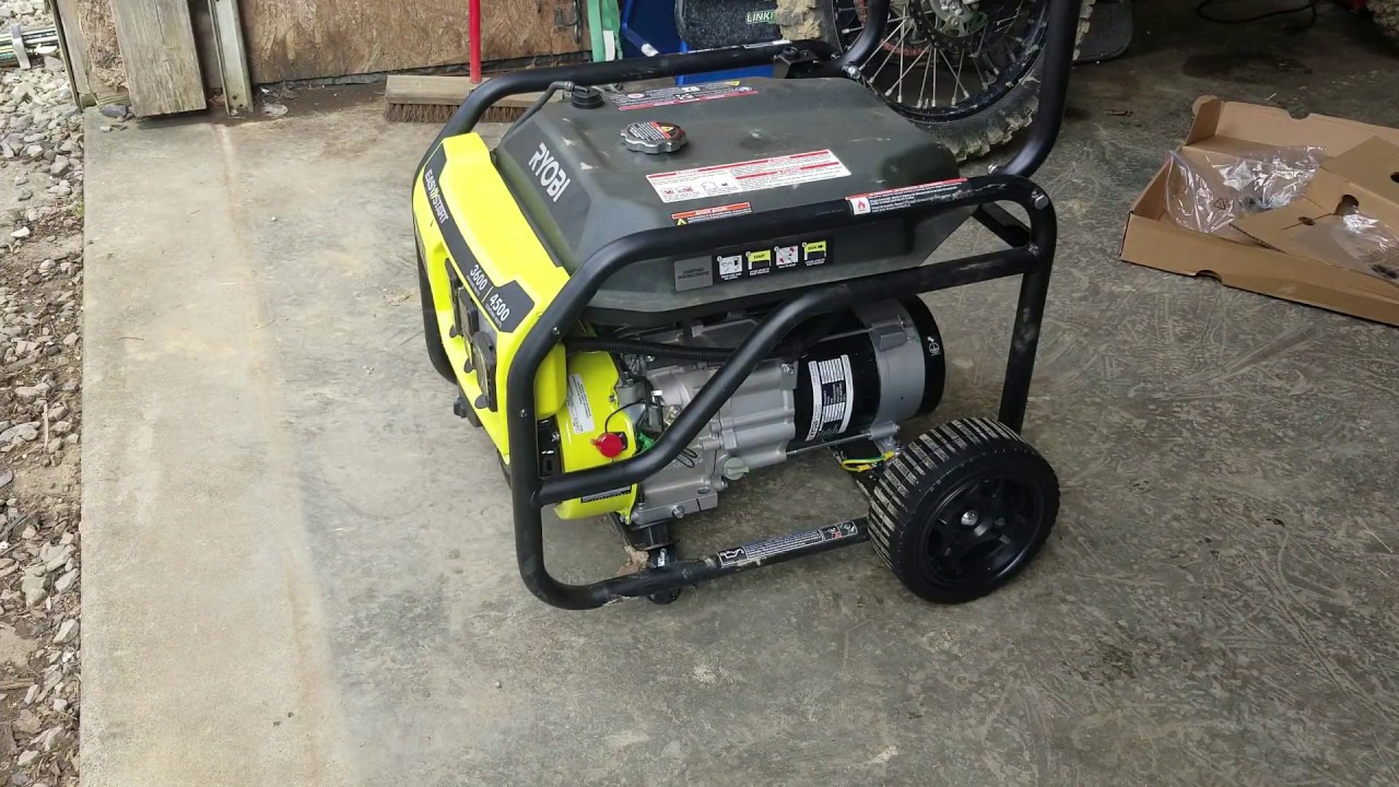 Ryobi 4500 Watt Generator Start Up And Sound!