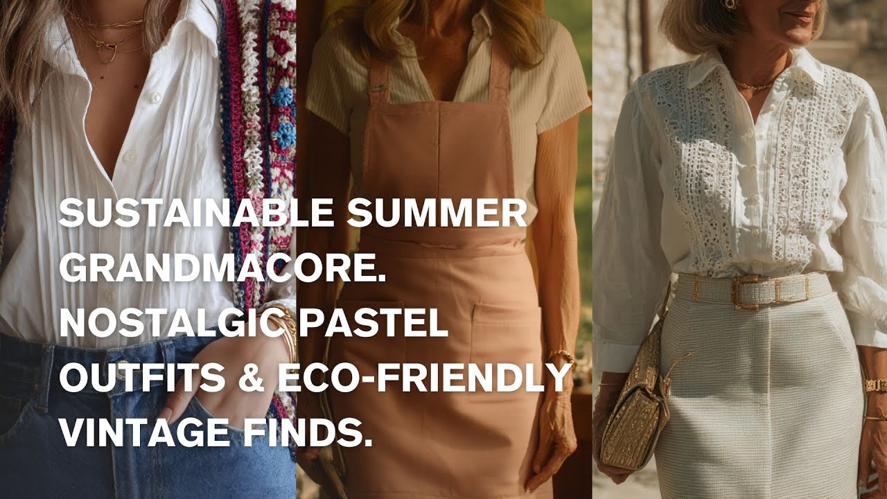 🌺 Sustainable Summer Grandmacore 🌱 Nostalgic Pastel Outfits & Eco-Friendly Vintage Finds