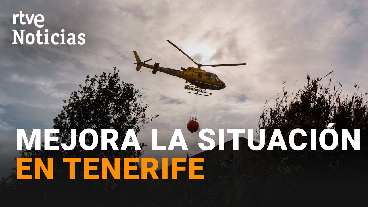 Los EQUIPOS de EXTINCIÓN COMBATEN el FUEGO en TENERIFE que QUEMA ya 11.600 HECTÁREAS | RTVE Noticias