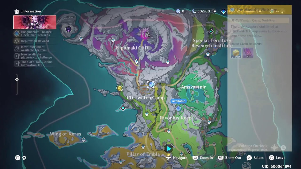 Columbina and Archon quest