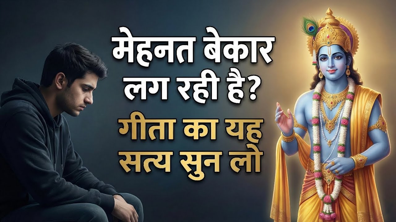 अगर तुम्हें लग रहा है कि मेहनत बेकार जा रही है, तो गीता का यह सत्य सुन लो #motivation 