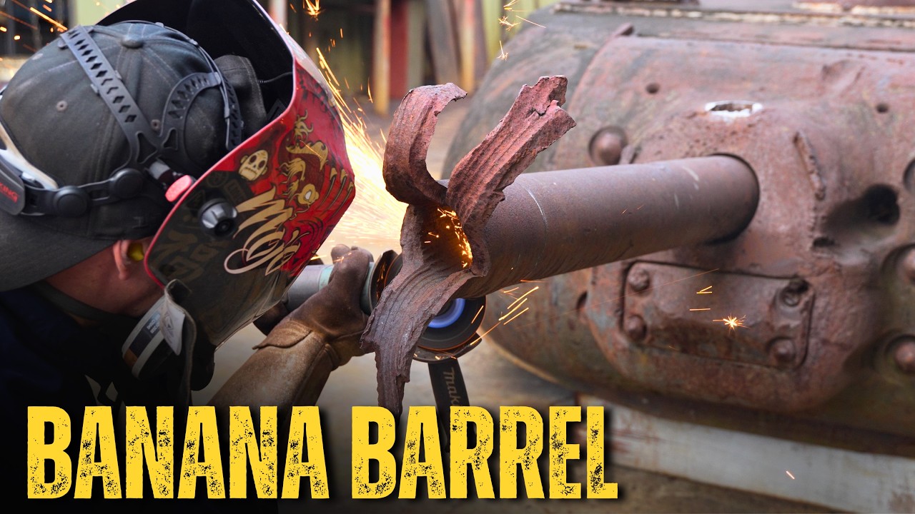 WORKSHOP WEDNESDAY: Repairing a DESTROYED Soviet Tank Barrel and Fabricating Turret Components