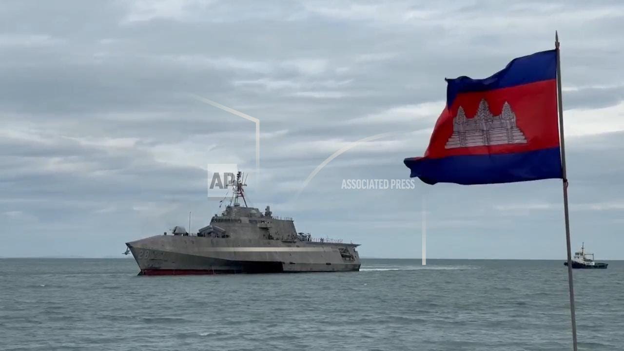 For the first time in 8 years, a US Navy ship makes a port call in Cambodia, a top Chinese ally