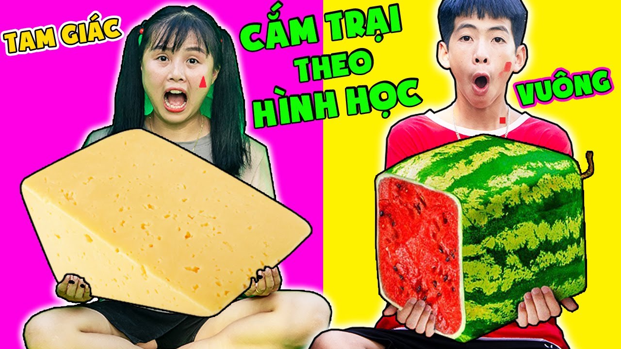 Thử Thách Cắm Trại Theo Hình Vuông Và Hình Tam giác ❤ KN CHENO Chị Hằng