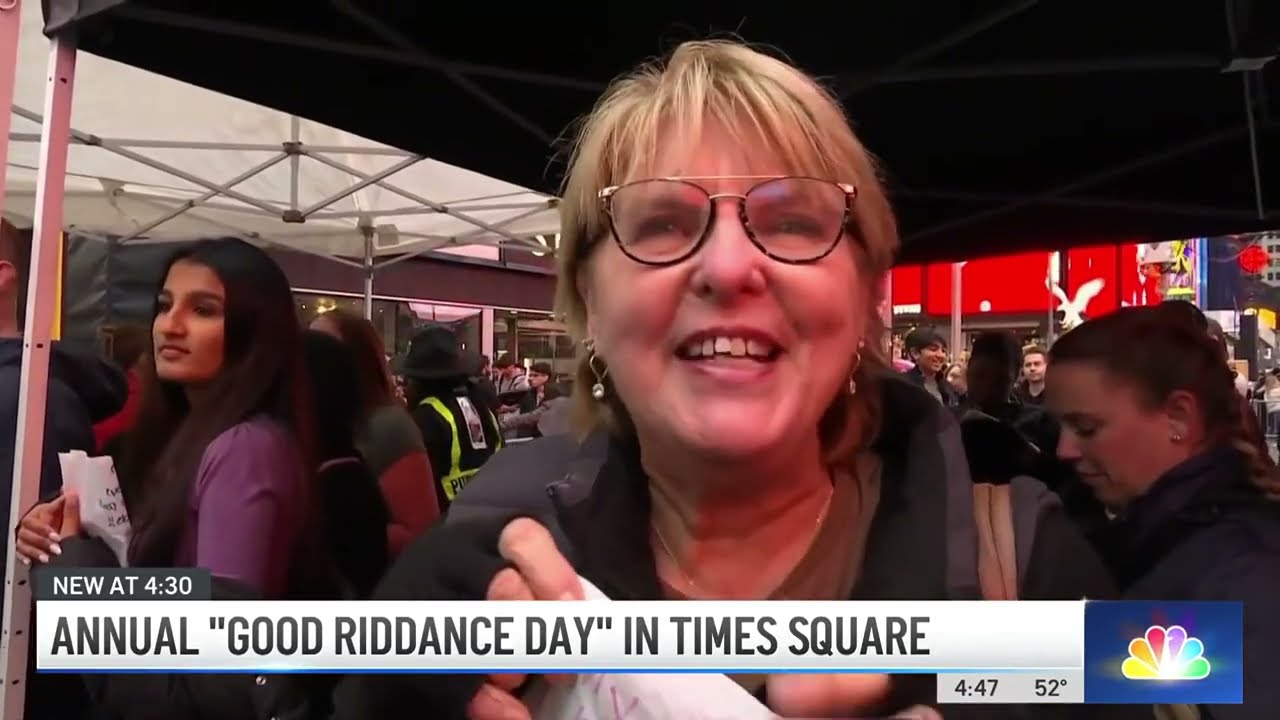 NYC's annual 'Good Riddance Day' takes place in Times Square | NBC New York
