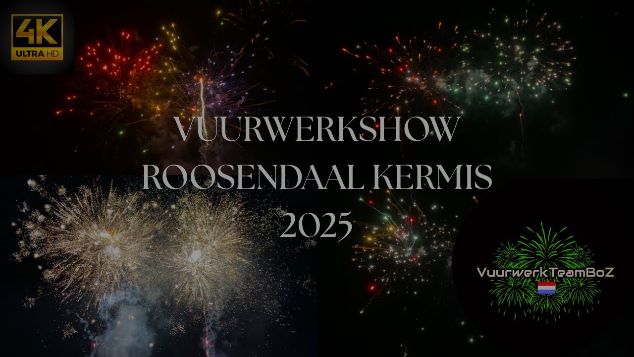 VUURWERKSHOW | ROOSENDAAL | KERMIS | 2025 | VUURWERK [4K]