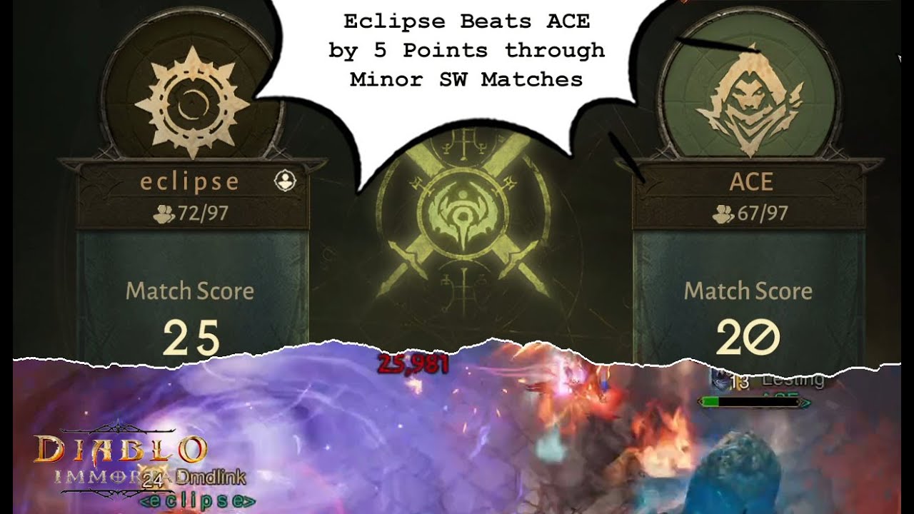 Eclipse Beats ACE by 5 Points Despite Losing 2 EXALTED Matches | Diablo Immortal