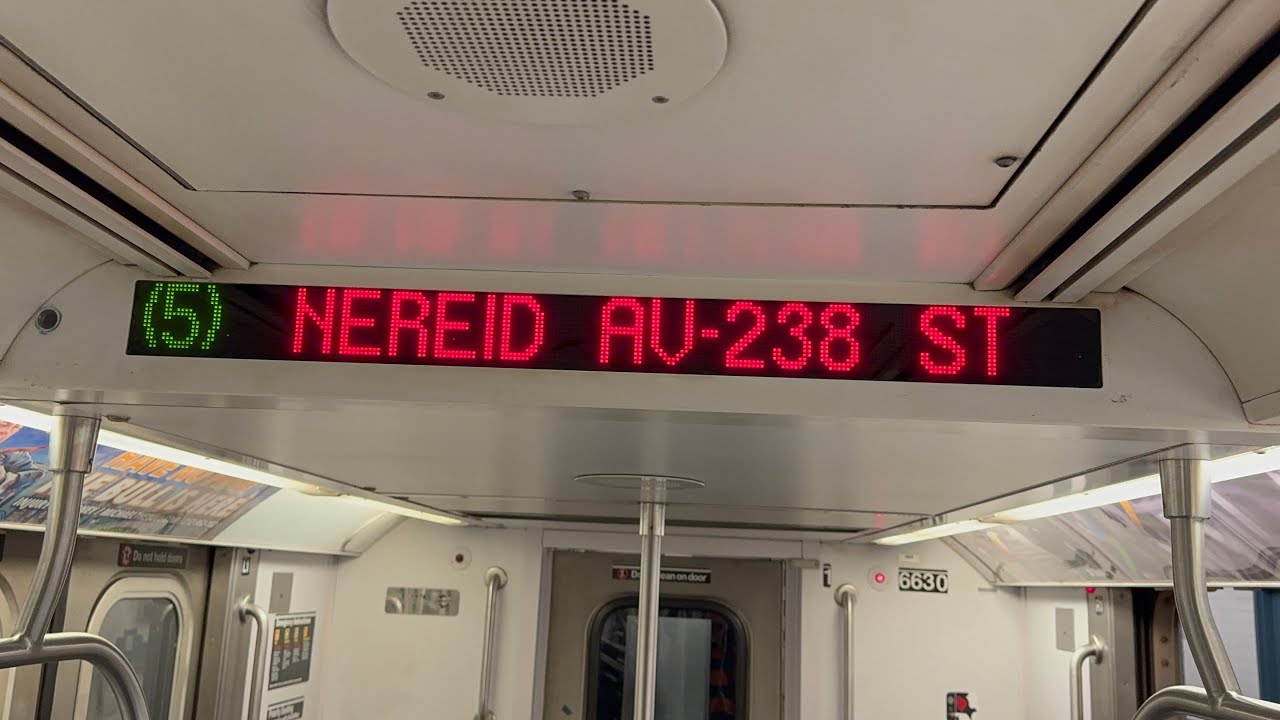 IRT Lexington Av Express: R142 (5) Train [Flatbush Av-Brooklyn College to Nereid Av #PMRush3]