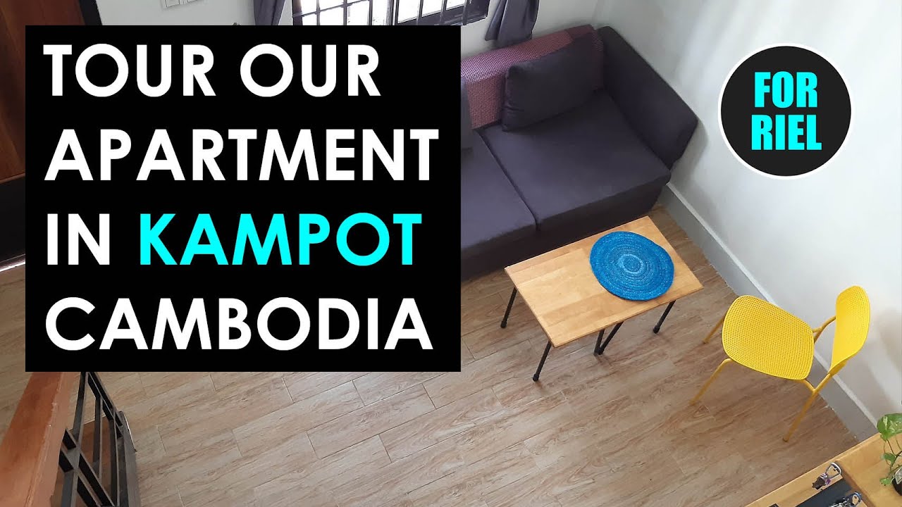 Full tour of our $200 a month rental apartment in Kampot, Cambodia!