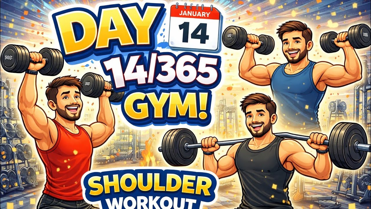 Day 14/365 – Gym Journey 💪 | Shoulder Day (Carry the Load) 🔥 | @ZindagiChalRhiHai 