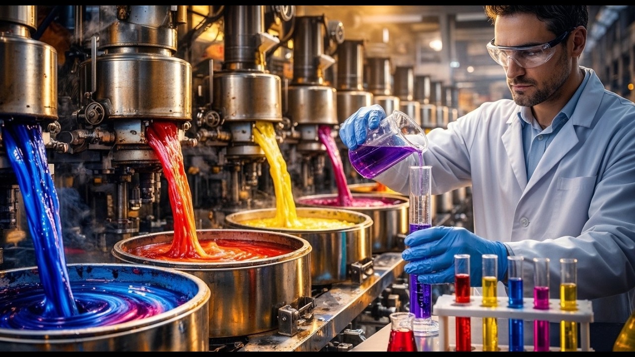 How inks are made - inside an ink factory (full process)