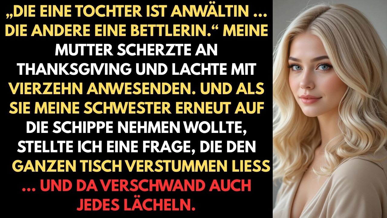 Meine Mutter verkündete bei unserem Thanksgiving-Essen: „Ich habe zwei Töchter, eine berühmte