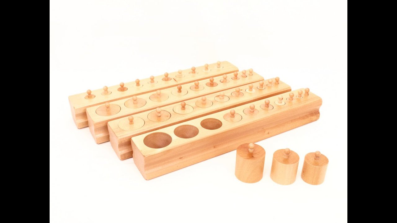 Cylinder block presentation|sensorial cylinder block|knobbed cylinder|