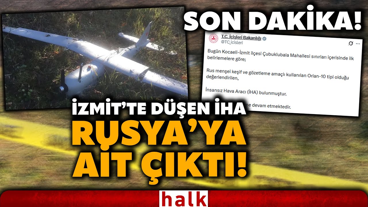 SON DAKİKA! İzmit'e d&uuml;şen İHA'yla ilgili İ&ccedil;işleri Bakanlığı'ndan ilk a&ccedil;ıklama geldi!