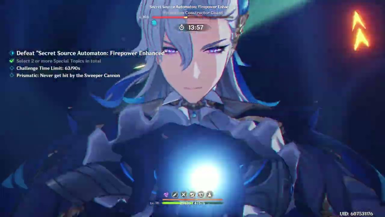 On the Trail of Behemoths Day 1 Fearless, C0 Neuvillette 4* weapons no Natlan units Prismatic Clear