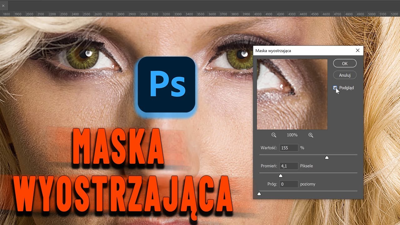 Kurs Adobe Photoshop dla początkujących | Maska Wyostrzająca ( Unsharp Mask )