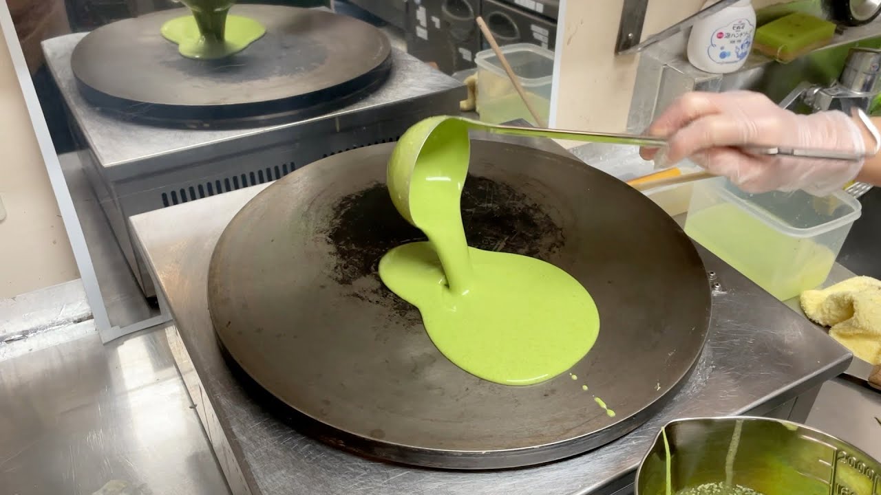 創業100年老舗ほうじ茶屋が作る抹茶&ほうじ茶クレープ/Japanese Matcha Crepes
