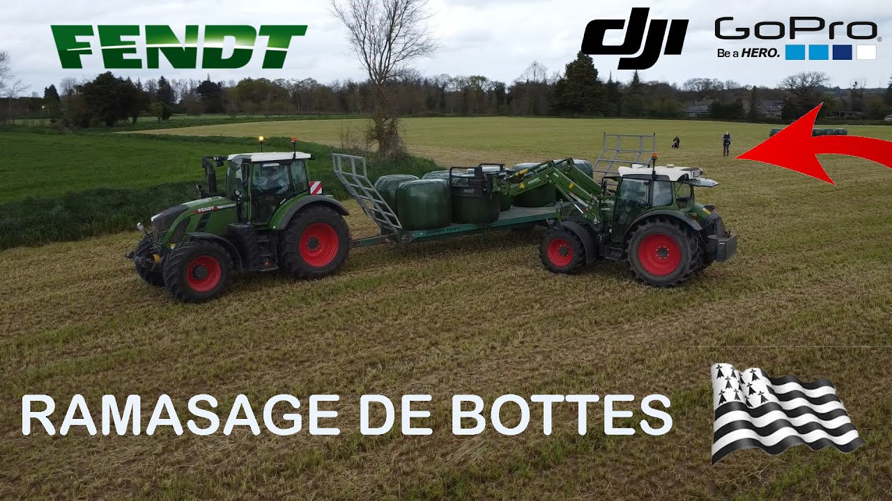 RAMASSAGE des BOTTES d'enrubanner ! AVEC les FENDT !