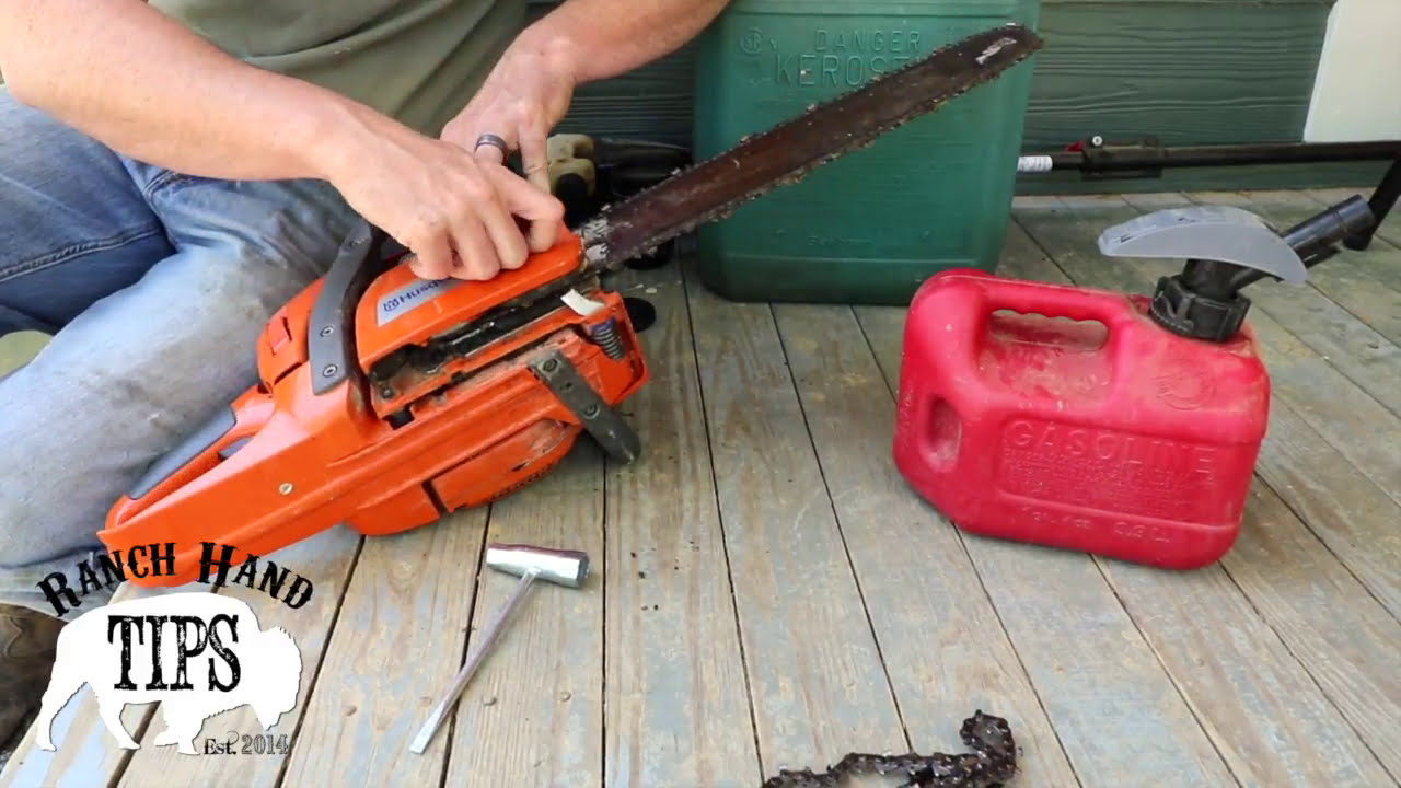 How to Change a Chainsaw Blade / Saw Chain - Ranch Hand Tips