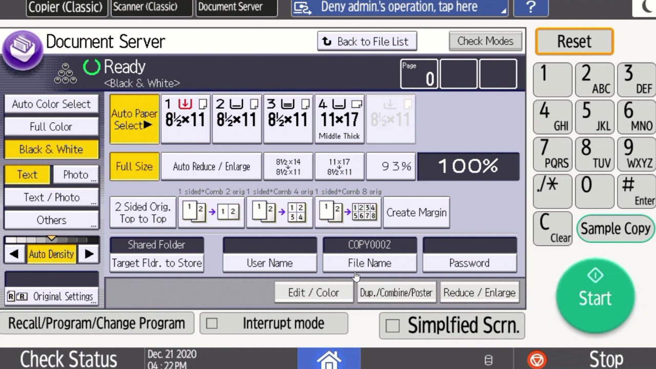 Document Server Features on Your Ricoh Savin MP & IM Series Device