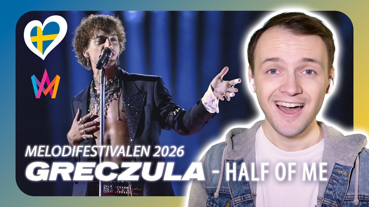 Реакция на выступление GRECZULA с группой HALF OF ME 🇸🇪 вживую | Melodifestivalen 2026, первый тур