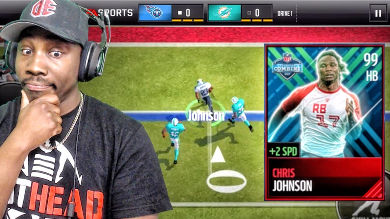 99 COMBINE CHRIS JOHNSON IS TOO FAST! Madden Mobile 17 Gameplay Ep. 28