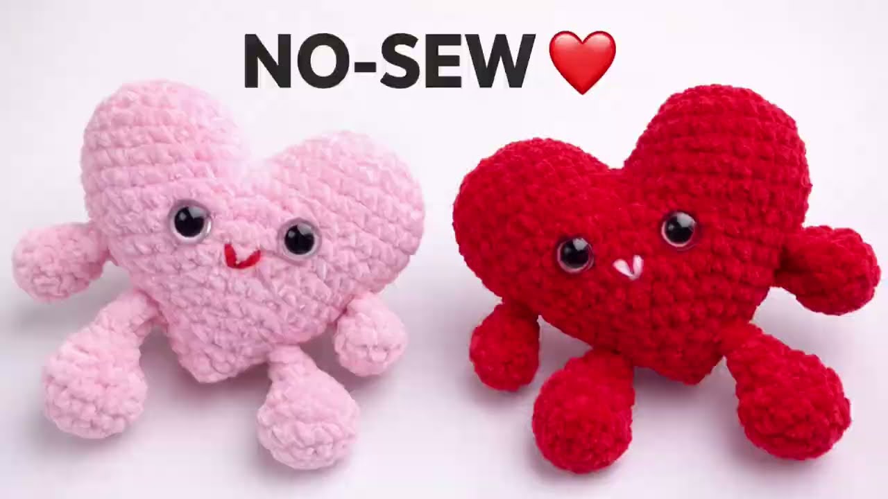 No-Sew Crochet Heart Amigurumi | Easy & Beginner Friendly