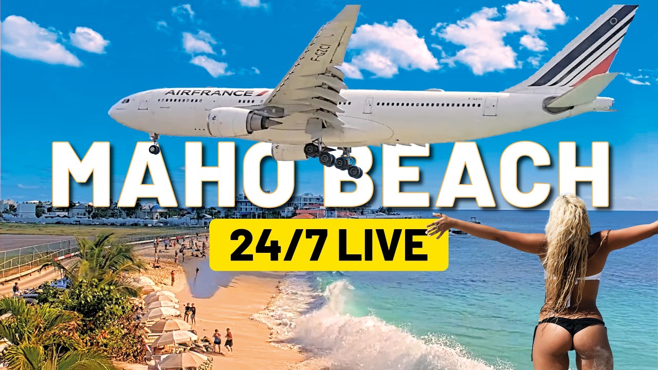 Famous plane beach ✈️ - SXM Airport - Maho Beach Sint Maarten