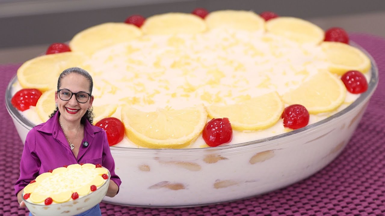 CREMOSA E REFRESCANTE! SOBREMESA FÁCIL DE LIMÃO SICILIANO COM LEITE NINHO! - Isamara Amâncio