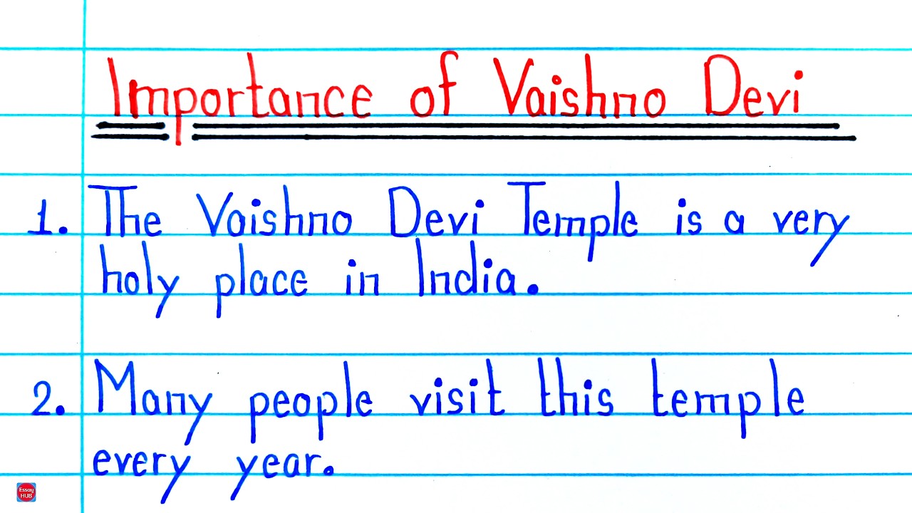 10 Lines on Vaishno Devi Temple in English | Importance of Mata Vaishno Devi Temple Essay