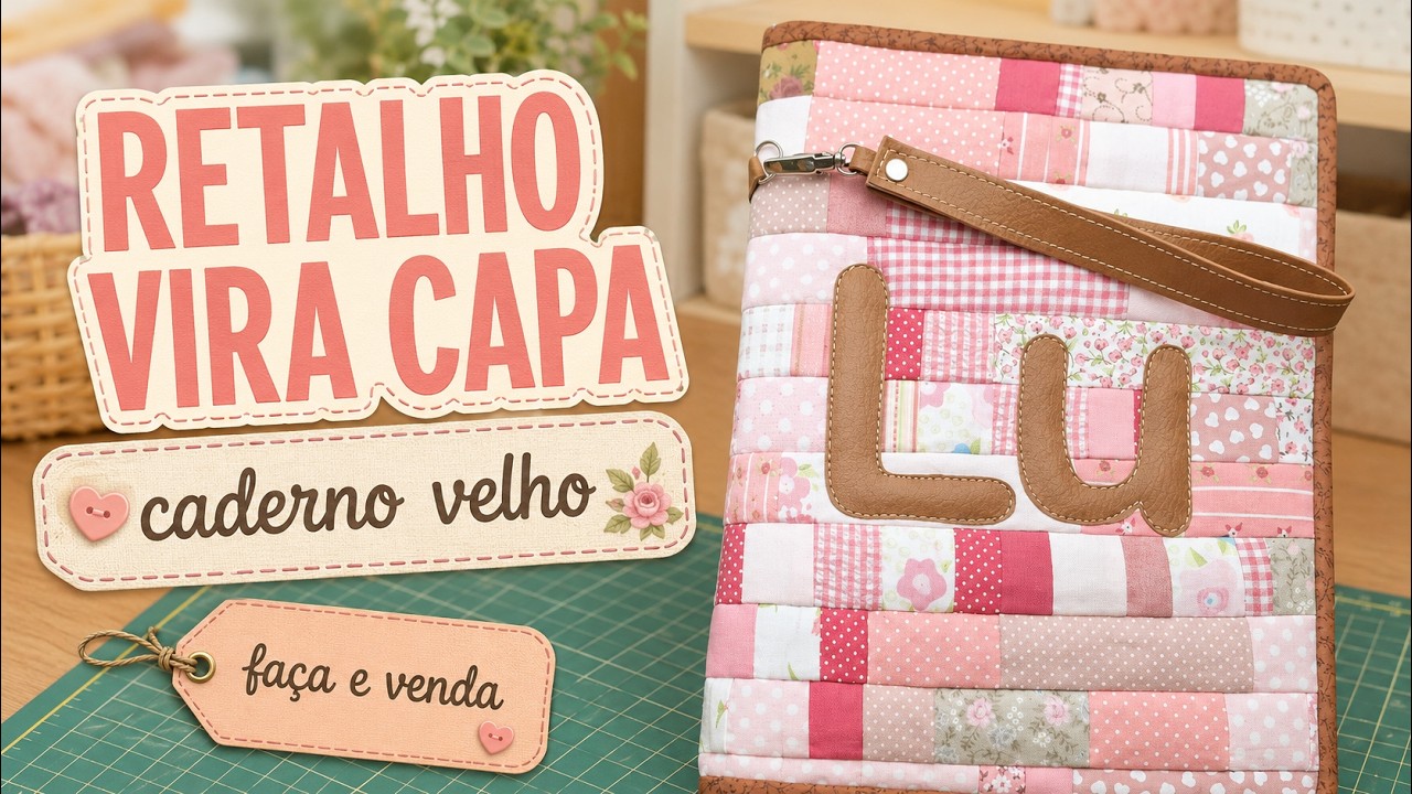Capa de Caderno com Jelly Roll  / zero waste