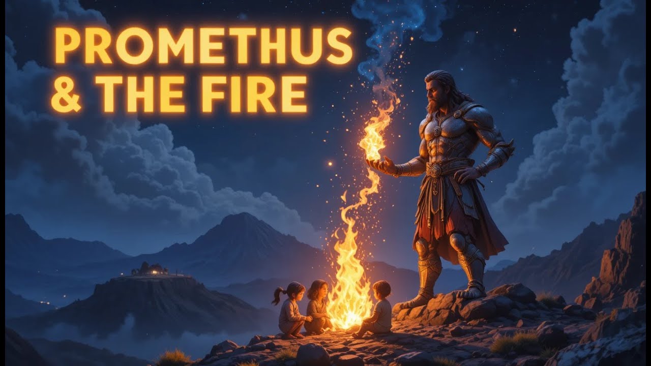 Prometheus and the Gift of Fire / Greek Mythology Story for Kids   Inspiring Bedtime Tale