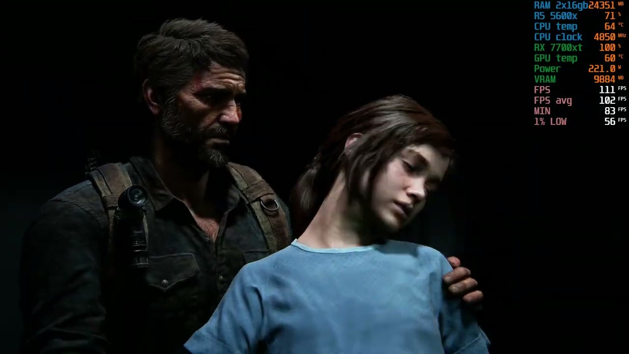 The Last of Us Part I - Ryzen 5 5600x + RX 7700 xt
