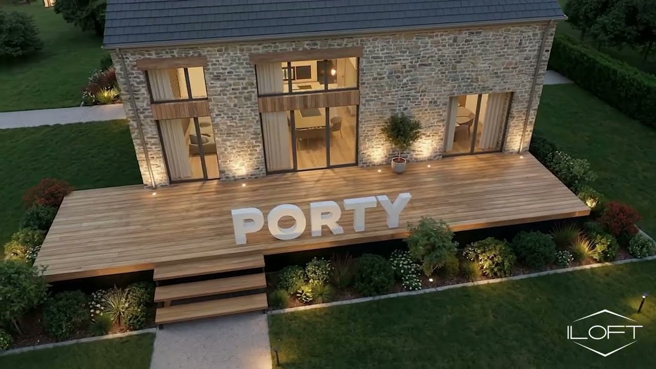 PORTY Outdoor Steel Stairs | 3-Step Modern Stair