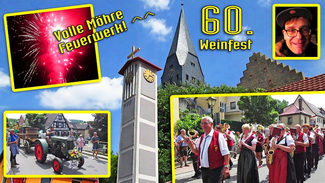 60. Weinfest Markelsheim (2018) mit großem Umzug und mega Feuerwerk! #kunstmichiflash